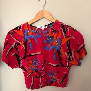 Diane von Furstenberg Silk Crop Top